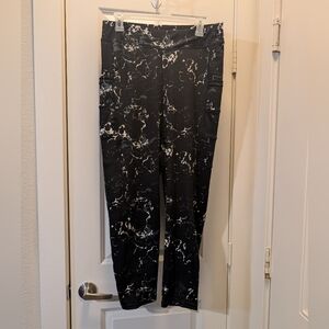 Black & Gray Marbled Plus Pop Fit Active Pants